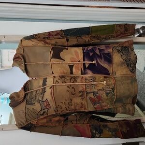 Patchwork Zip-Up Hoodie